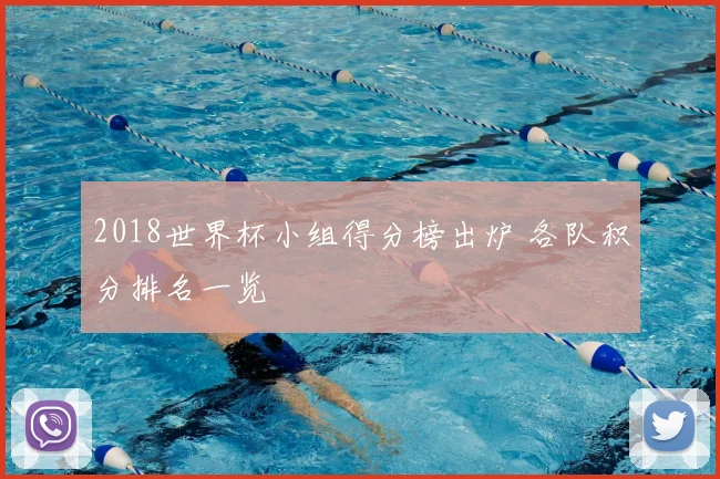 2018世界杯小组得分榜出炉 各队积分排名一览